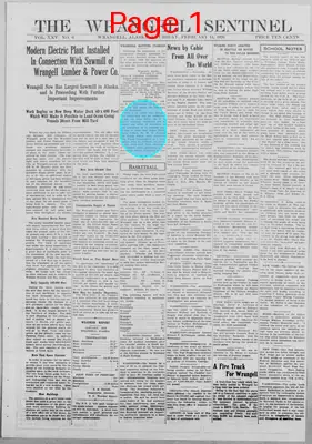 Page thumbnail for The Wrangell Sentinel