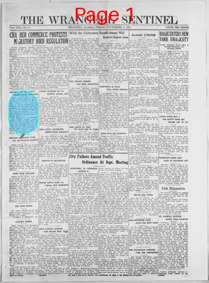 Page thumbnail for The Wrangell Sentinel