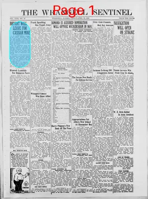 Page thumbnail for The Wrangell Sentinel