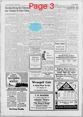 Page thumbnail for The Wrangell Sentinel