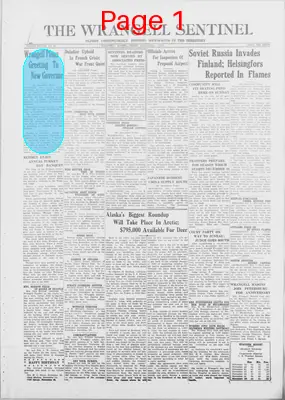 Page thumbnail for The Wrangell Sentinel