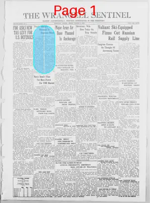 Page thumbnail for The Wrangell Sentinel