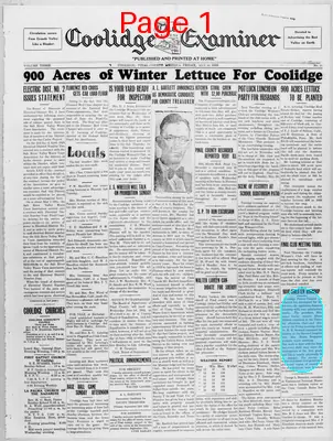 Page thumbnail for The Coolidge Examiner