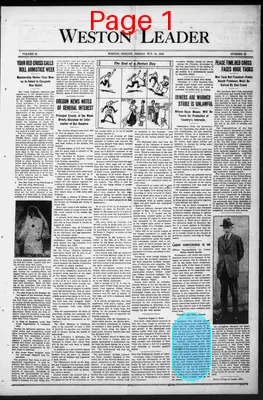Page thumbnail for The Weston Leader