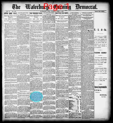 Page thumbnail for Waterbury Evening Democrat