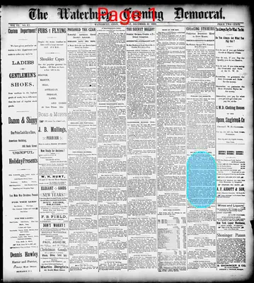 Page thumbnail for Waterbury Evening Democrat