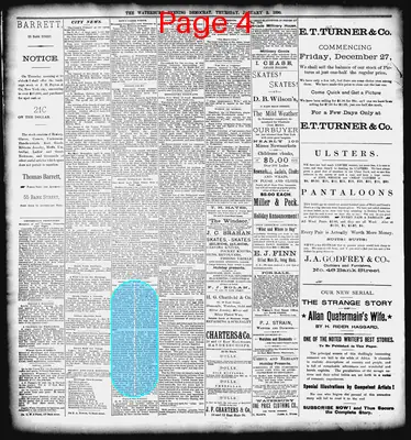Page thumbnail for Waterbury Evening Democrat