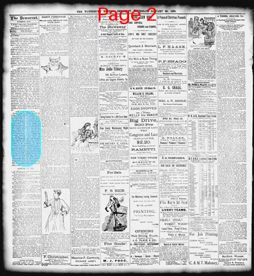 Page thumbnail for Waterbury Evening Democrat