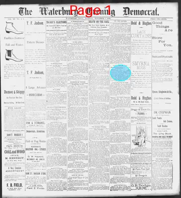 Page thumbnail for Waterbury Evening Democrat