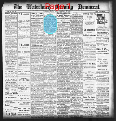 Page thumbnail for Waterbury Evening Democrat