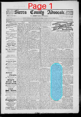 Page thumbnail for Sierra County Advocate