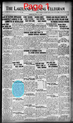 Page thumbnail for The Lakeland Evening Telegram