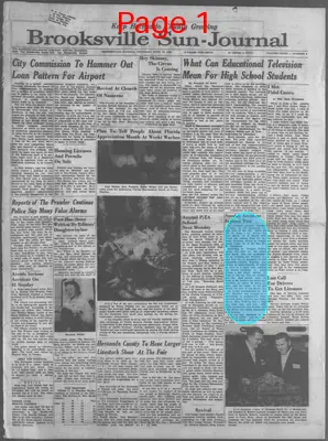 Page thumbnail for The Brooksville Sun Journal