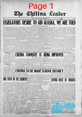 Page thumbnail for The Chitina Leader