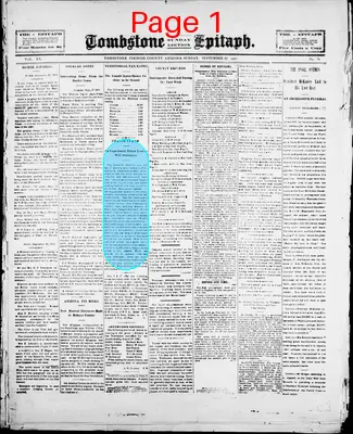 Page thumbnail for Tombstone Epitaph