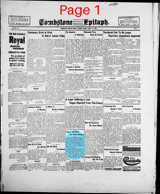 Page thumbnail for Tombstone Epitaph