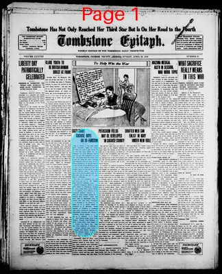 Page thumbnail for Tombstone Epitaph