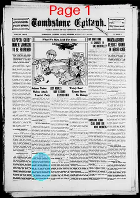 Page thumbnail for Tombstone Epitaph