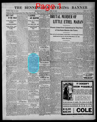 Page thumbnail for The Bennington Evening Banner