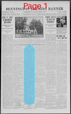Page thumbnail for The Bennington Evening Banner