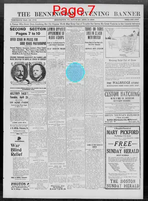 Page thumbnail for The Bennington Evening Banner