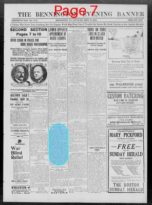 Page thumbnail for The Bennington Evening Banner
