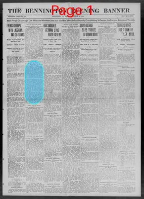 Page thumbnail for The Bennington Evening Banner