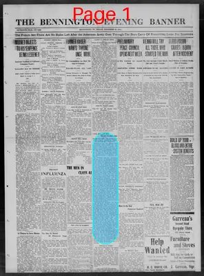 Page thumbnail for The Bennington Evening Banner