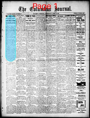 Page thumbnail for The Columbus Journal