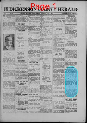 Page thumbnail for The Dickenson County Herald