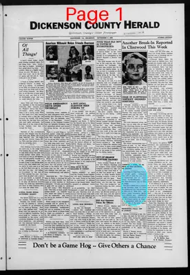Page thumbnail for Dickenson County Herald