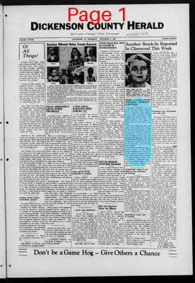 Page thumbnail for Dickenson County Herald