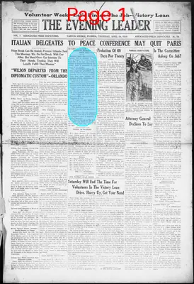 Page thumbnail for The Evening Leader
