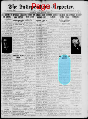 Page thumbnail for The Independent Reporter