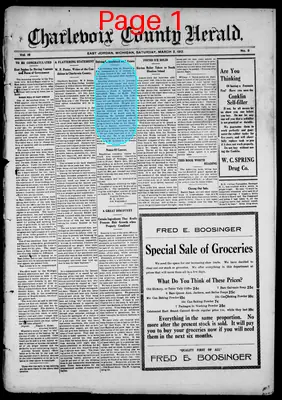 Page thumbnail for Charlevoix County Herald