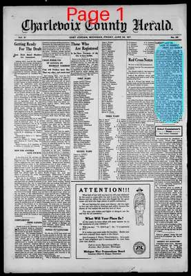 Page thumbnail for Charlevoix County Herald