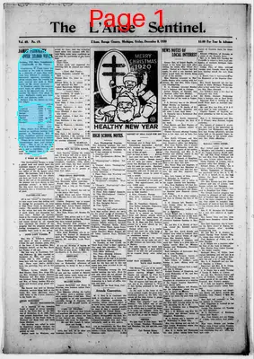 Page thumbnail for The L'anse Sentinel