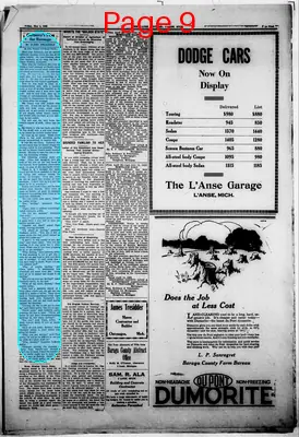 Page thumbnail for The L'anse Sentinel
