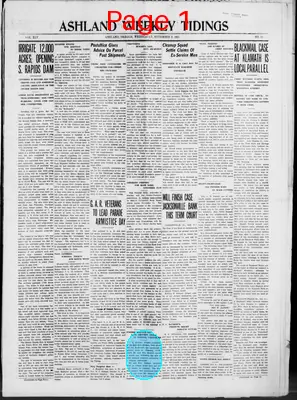 Page thumbnail for Ashland Weekly Tidings