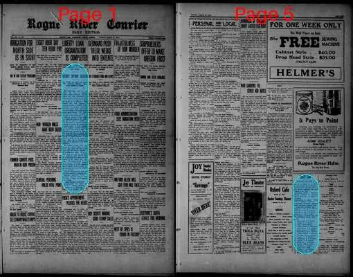 Page thumbnail for Rogue River Courier