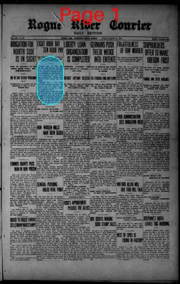 Page thumbnail for Rogue River Courier