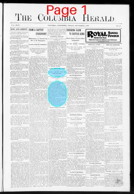 Page thumbnail for The Columbia Herald