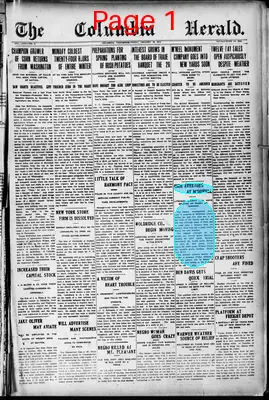 Page thumbnail for The Columbia Herald