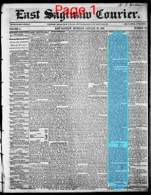 Page thumbnail for East Saginaw Courier