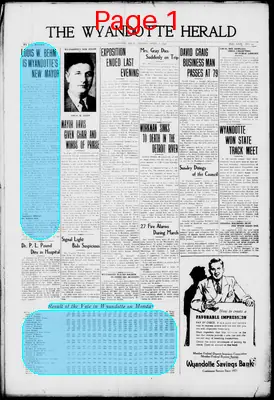 Page thumbnail for The Wyandotte Herald