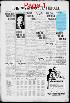 Page thumbnail for The Wyandotte Herald