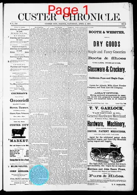 Page thumbnail for Custer Chronicle