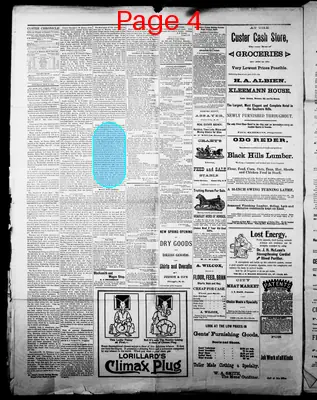 Page thumbnail for Custer Weekly Chronicle