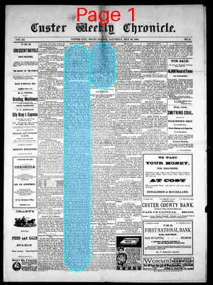 Page thumbnail for Custer Weekly Chronicle