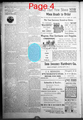Page thumbnail for The Black Hills Union